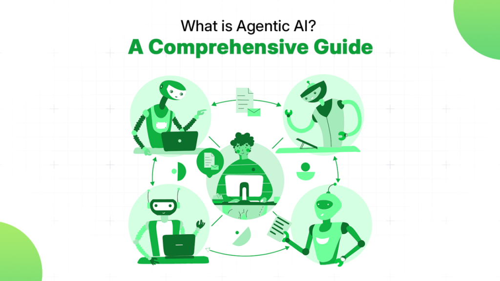 A representational image showing Agentic AI